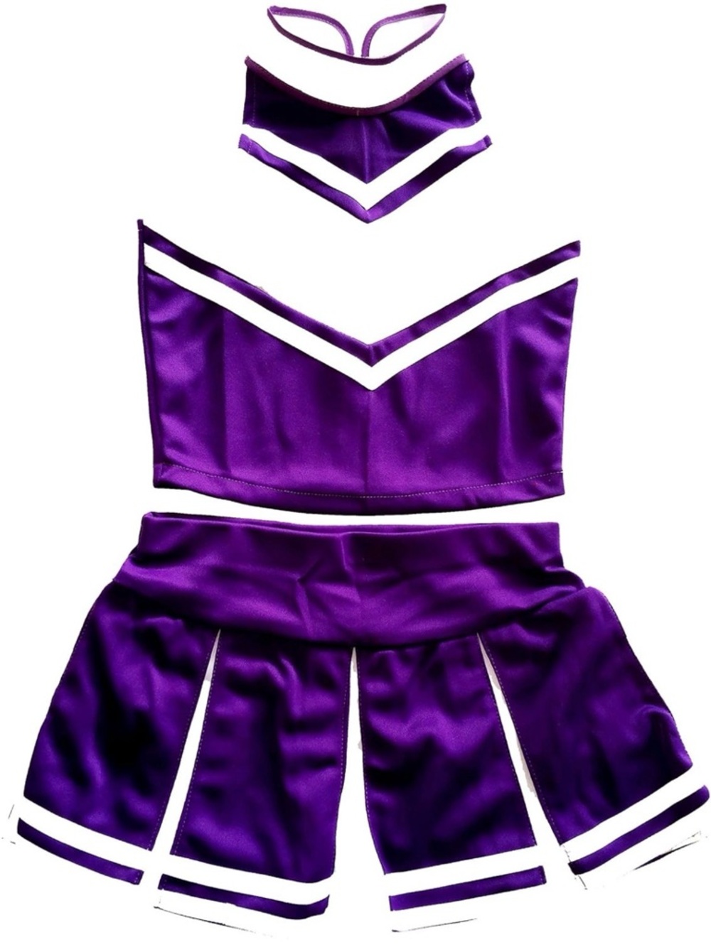 Purple and White Cheerleading Set. Ladies 4/6. Fit xl girl    New